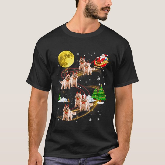 Engelska Cocker Spain Reindeer jul Hund Sant T Shirt (Framsida)