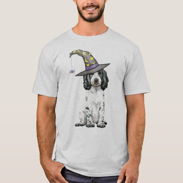 Engelska Cocker Spain Witch T-Shirt (Framsida)