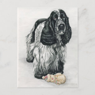 Engelska Cocker Spansk Art Postcard Vykort