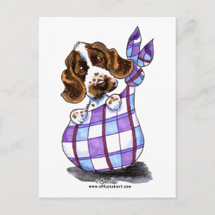 Engelska Cocker Spansk Sack Puppy Vykort