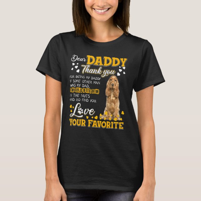 Engelska Cocker Spanska Bäste pappa Tack för BE T Shirt (Framsida)