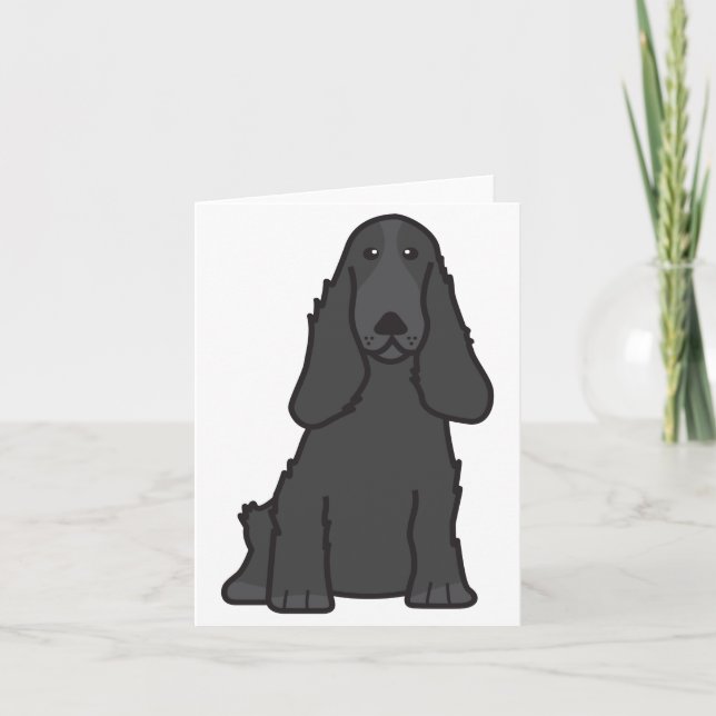 Engelska Cocker Spanska Hund Tecknad Kort (Framsida)