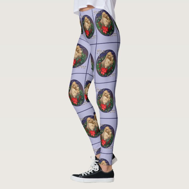 Engelska Cocker Spanska julen Leggings (Vänster)
