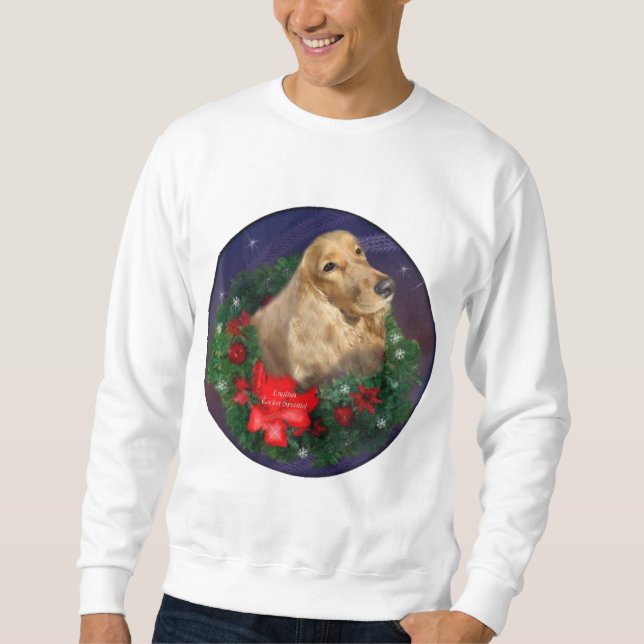 Engelska Cocker Spanska julklappar Sweatshirt (Framsida)