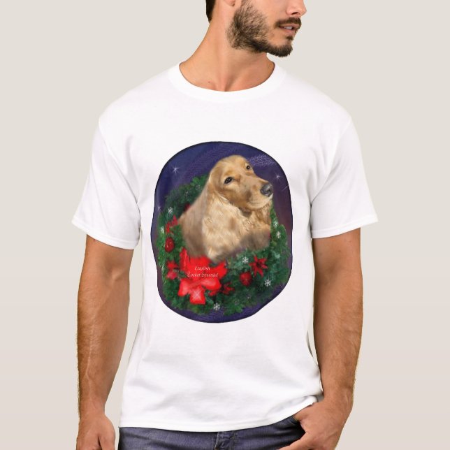 Engelska Cocker Spanska julklappar Tee (Framsida)