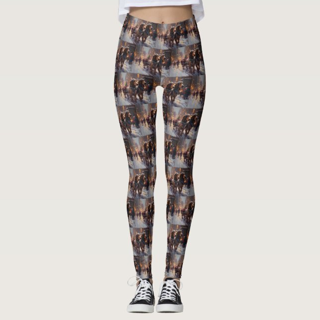 Engelska Cocker Spanska julsäsongen Leggings (Framsida)