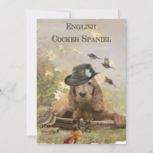 Engelska Cocker Spanska Tack Kort