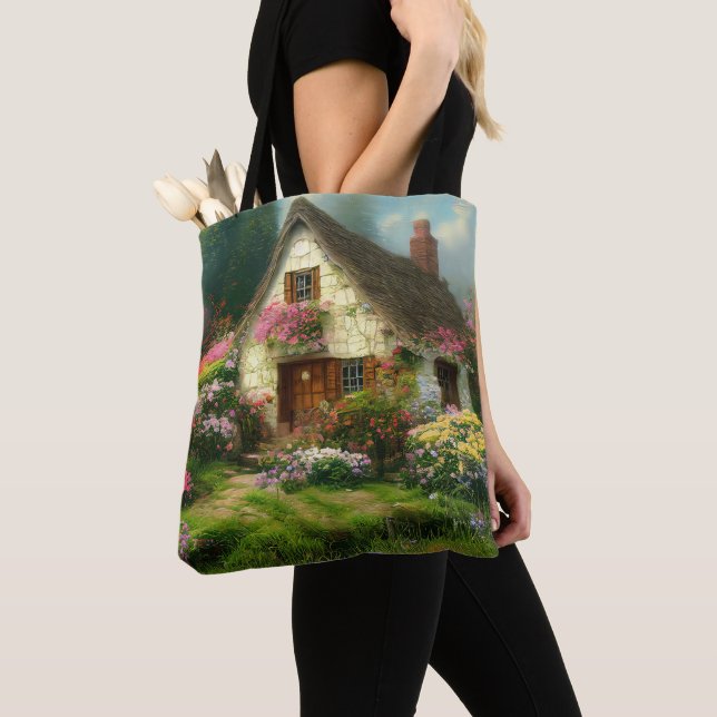 ENGELSKA COTTAGE TOTE PURS TYGKASSE (Närbild)