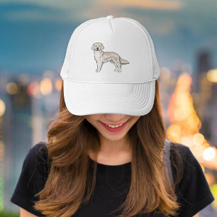 Engelska Cream Golden Retriever Cute Tecknad hund Keps