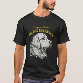 Engelska Cream Golden Retriever Ecgr Retro Preppy  T Shirt