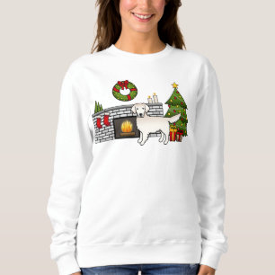 Engelska Cream Golden Retriever i ett julrum T Shirt