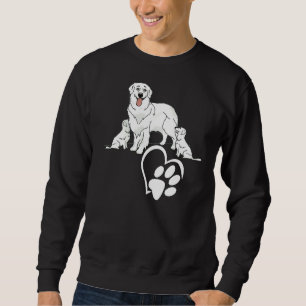 Engelska Cream Golden Retriever Lång Ärmad Tröja