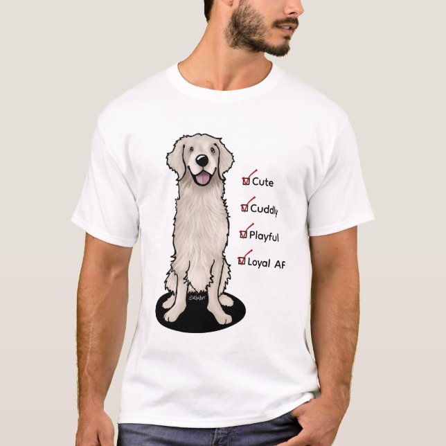 Engelska Cream Golden Retriever T-Shirt (Framsida)