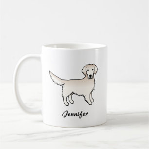Engelska Cream Golden Retriever Tecknad hund & Nam Kaffemugg