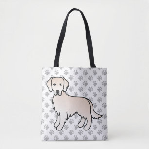 Engelska Cream Golden Retriever Tecknad hund & Tas Tygkasse