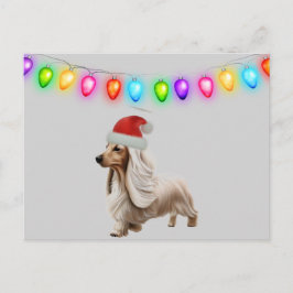 Engelska Cream-julhelgen Dachshund Vykort