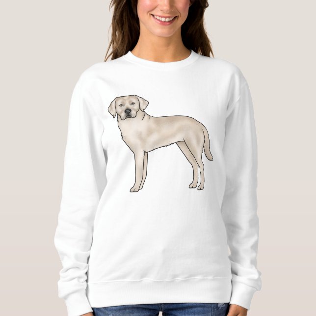 Engelska Cream Labrador Retriever Cute Lab Hund T Shirt (Framsida)
