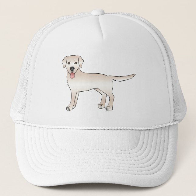Engelska Cream Labrador Retriever Tecknad hund Keps (Framsida)