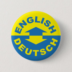 Engelska Deutsch - jag talar tyska Knapp