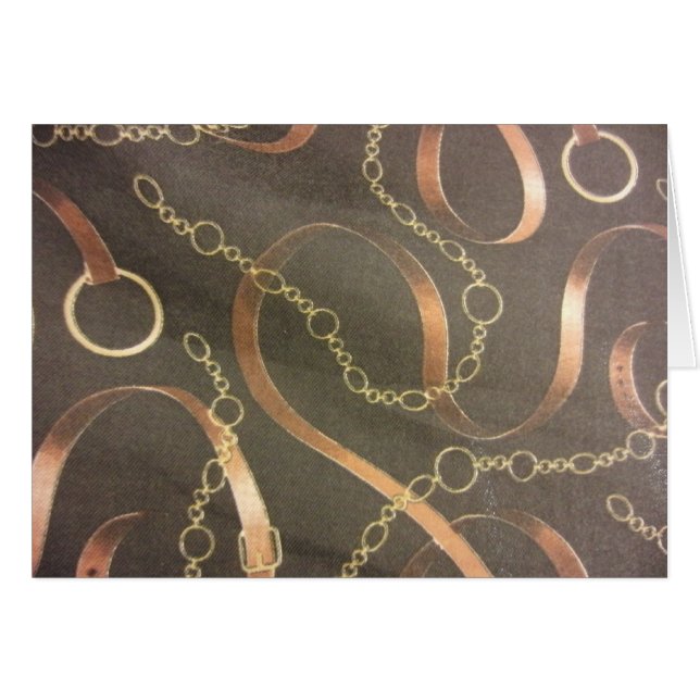 Engelska Equestrian - Brown Hälsningskort (Framsidan Horizontal)