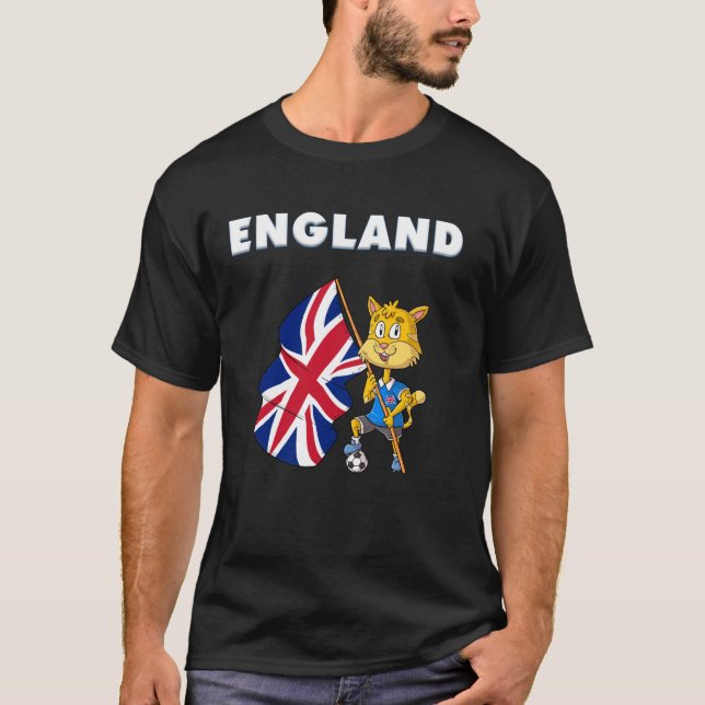 Engelska Fans United Kingdom Hus Katt T Shirt (Framsida)