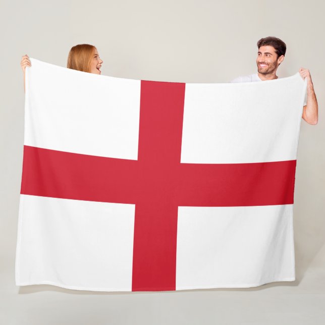 Engelska Flagga (England) Fleecefilt (På plats)