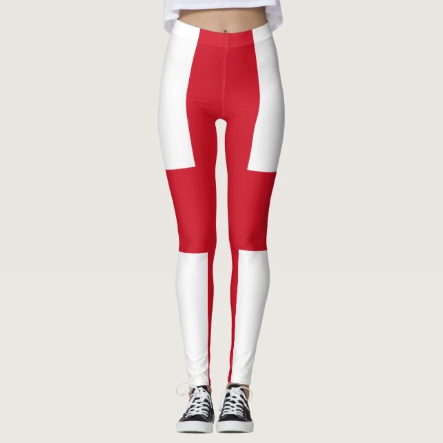Engelska Flagga (England) Leggings (Framsida)