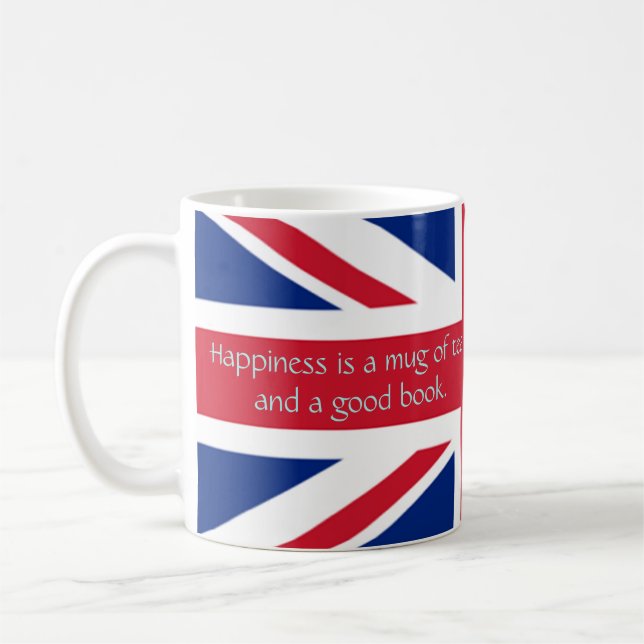 Engelska Flagga Happy Tea Bra Bok Kaffemugg (Vänster)