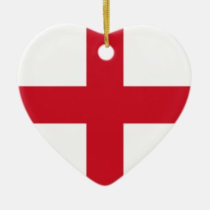Engelska flagga julgransprydnad keramik