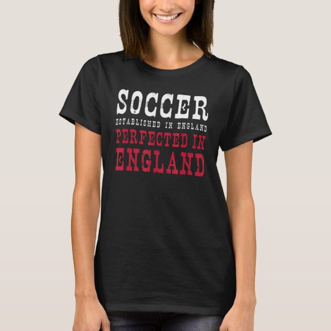 Engelska fotbollen Engelska fotbollen England Futb T Shirt (Framsida)