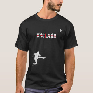 Engelska fotbollsspelare med fotboll i Boll Englan T Shirt