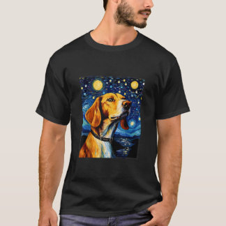 Engelska foxhound Hund FUNny Cute Hund in a Starry T Shirt