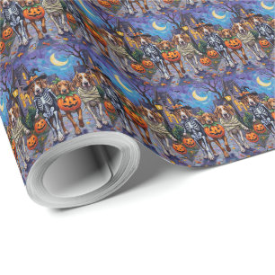 Engelska Foxhound Hundar Knock-or-Treat Halloween  Presentpapper