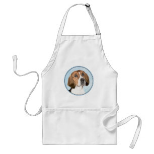 Engelska foxhound-målning - Cute Original Hund Art Förkläde