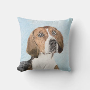 Engelska foxhound-målning - Cute Original Hund Art Kudde