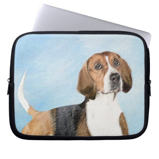 Engelska foxhound-målning - Cute Original Hund Art Laptop Fodral (Framsidan)