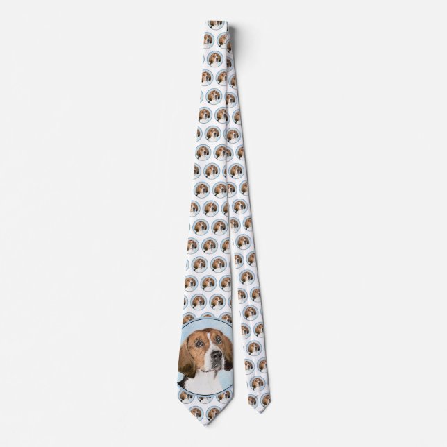 Engelska foxhound-målning - Cute Original Hund Art Slips (Framsida)