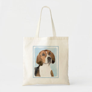 Engelska foxhound-målning - Cute Original Hund Art Tygkasse