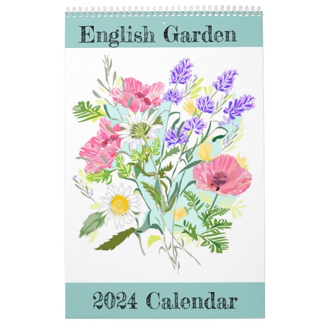 Engelska Garden 2024 Calendar Kalender (Omslag)
