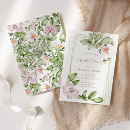 Engelska Garden Blommigt Möhippa Inbjudan