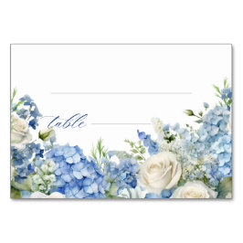Engelska Garden Blue Hydrangea Vit ros Party Bordsnummer