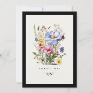Engelska Garden Bouquet Best Mamma någonsin Mors d Julkort