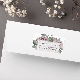 Engelska Garden | Returetiketter för Blommigt Adressetikett