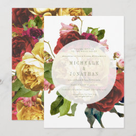 Engelska Garden Vintage Bohemian boho Ro Inbjudningar