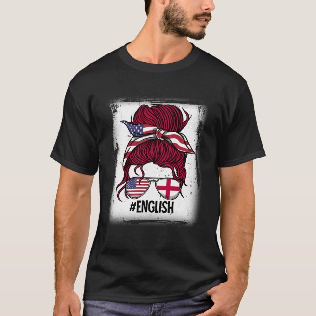 Engelska Girl England Roots T Shirt (Framsida)