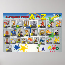 Engelska Grammar Alphabet poster