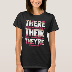 Engelska Grammar Lesson där Deras lärare. T Shirt