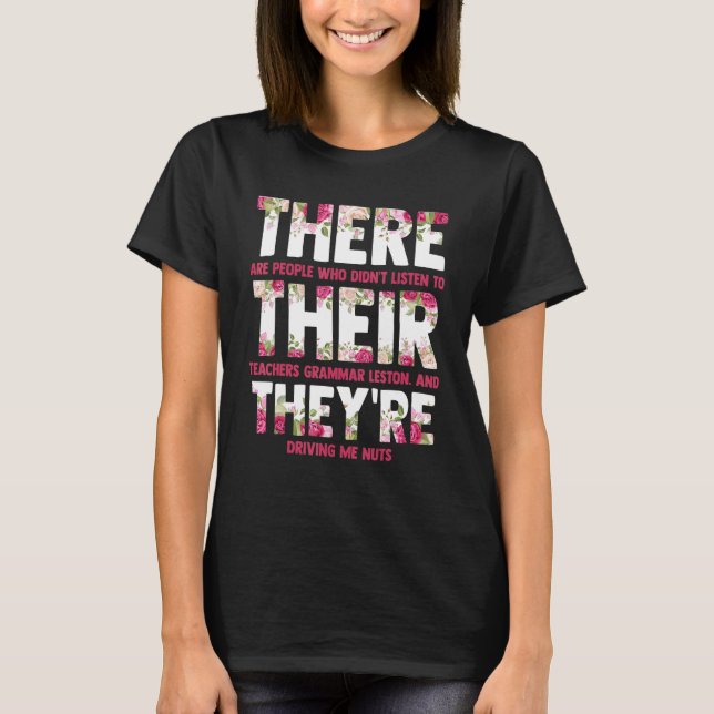 Engelska Grammar Lesson där Deras lärare. T Shirt (Framsida)