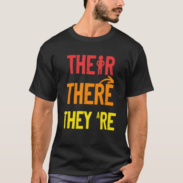Engelska Grammar Lesson där Deras lärare. T Shirt (Framsida)