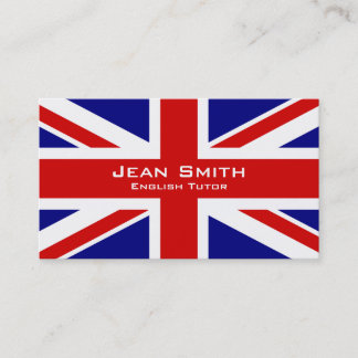 Engelska handleder/den engelska lärare med visitkort
